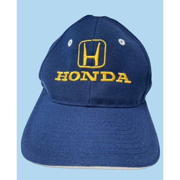 Honda Hat Cap Adults OSFA Blue Strap Back‎ Adjustable Embroidered Logo Mens - Picture 2 of 9